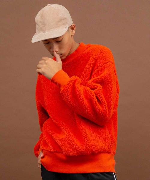 UNITED TOKYO（ユナイテッドトウキョウ）の「Lanificio Becagliボアバックカシメプルオーバー（Tシャツ/カットソー・メンズ・オレンジ/ブラック/ブラウン/オフホワイト/サックスブルー・1/2/3）」の13枚目の写真