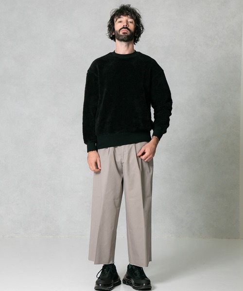 UNITED TOKYO（ユナイテッドトウキョウ）の「Lanificio Becagliボアバックカシメプルオーバー（Tシャツ/カットソー・メンズ・オレンジ/ブラック/ブラウン/オフホワイト/サックスブルー・1/2/3）」の20枚目の写真