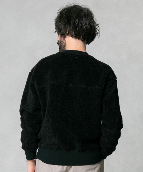 UNITED TOKYO（ユナイテッドトウキョウ）の「Lanificio Becagliボアバックカシメプルオーバー（Tシャツ/カットソー・メンズ・オレンジ/ブラック/ブラウン/オフホワイト/サックスブルー・1/2/3）」の18枚目の写真