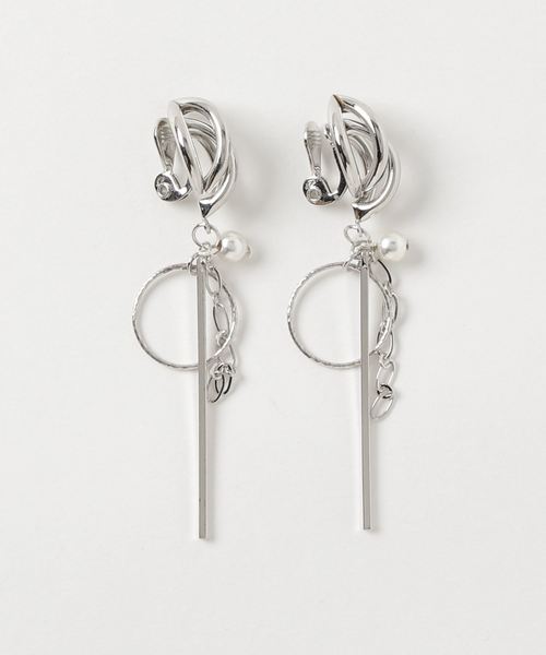 YECCA VECCA（イェッカヴェッカ）の「MIXパーツイヤリング（イヤリング・レディース・シルバー/ゴールド・FREE）」の2枚目の写真