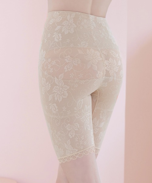 tu-hacci（ツーハッチ）の「【痩せ見え、骨盤・ヒップケア！】総レース補正下着 骨盤ガードル ロング丈（インナーウェア/肌着・レディース・ブラック/ブラック系その他/ブラック系その他2/ベージュ系その他/ベージュ系その他2/ベージュ系その他3/ブラック系その他3・SMALL/MEDIUM/LARGE/X-LARGE/XXX-LARGE/XXXX-LARGE）」の6枚目の写真