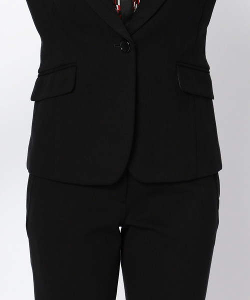 NARACAMICIE（ナラカミーチェ）の「【セットアップスーツ対応】ポンチテーラードジャケット（スーツジャケット・レディース・ブラック/ベージュ/グレー・SMALL/MEDIUM/LARGE）」の16枚目の写真