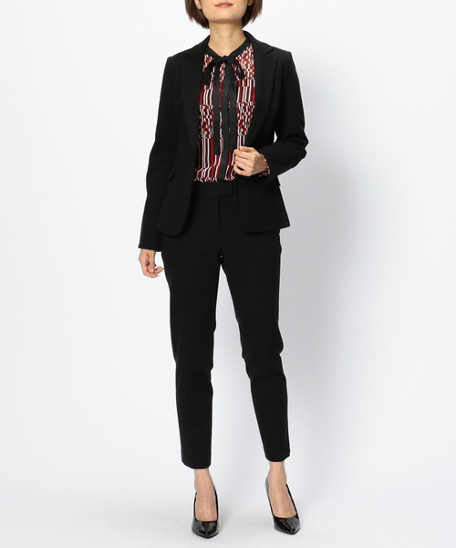 NARACAMICIE（ナラカミーチェ）の「【セットアップスーツ対応】ポンチテーラードジャケット（スーツジャケット・レディース・ブラック/ベージュ/グレー・SMALL/MEDIUM/LARGE）」の18枚目の写真