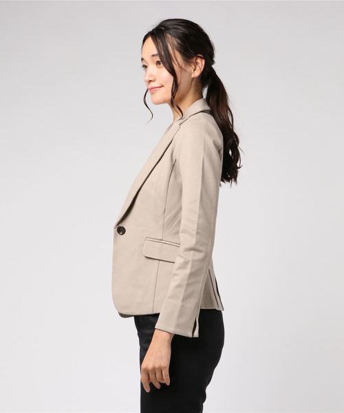 NARACAMICIE（ナラカミーチェ）の「【セットアップスーツ対応】ポンチテーラードジャケット（スーツジャケット・レディース・ブラック/ベージュ/グレー・SMALL/MEDIUM/LARGE）」の21枚目の写真