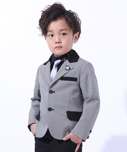 RAD CUSTOM(ラッドカスタム)の「RAD CUSTOM/【カタログ掲載】千鳥チェック配色ジャケット(テーラードジャケット)」|ブラック