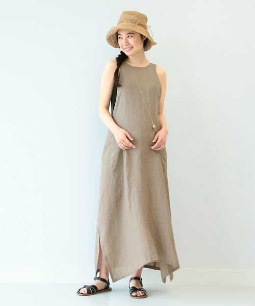 merrier BEAMS(メリアビームス)の「merrier BEAMS / 4WAY リネン ラップ ワンピース 9 (マタニティ対応)(ワンピース・レディース・ブラック/ブラウン系その他2・ONE SIZE)」の6枚目の写真