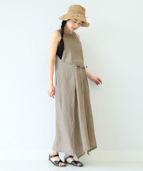 merrier BEAMS(メリアビームス)の「merrier BEAMS / 4WAY リネン ラップ ワンピース 9 (マタニティ対応)(ワンピース・レディース・ブラック/ブラウン系その他2・ONE SIZE)」の8枚目の写真