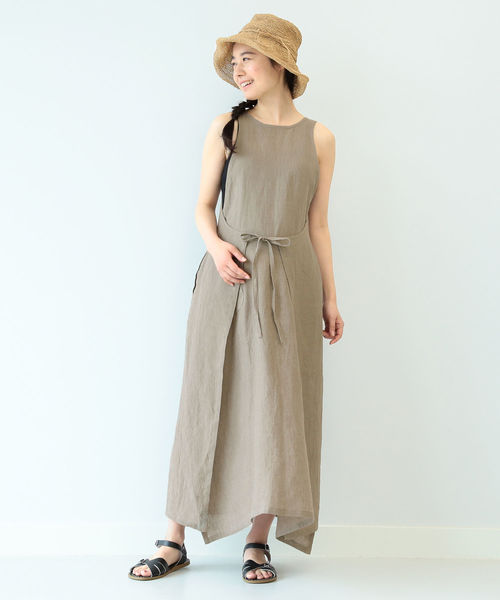 merrier BEAMS(メリアビームス)の「merrier BEAMS / 4WAY リネン ラップ ワンピース 9 (マタニティ対応)(ワンピース・レディース・ブラック/ブラウン系その他2・ONE SIZE)」の9枚目の写真