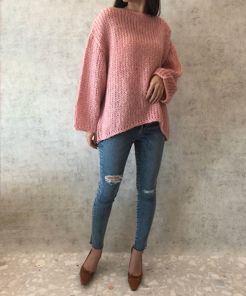 EIMY ISTOIRE(エイミーイストワール)の「モヘアボリュームニット(ニット/セーター・レディース・ホワイト/サックスブルー/ピンク/ブラック/ミント・FREE)」の19枚目の写真