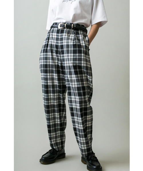 MONKEY TIME（モンキータイム）の「＜monkey time＞ TW TRO TARTAN WIDE 1P PANTS/ワイドパンツ（その他パンツ・メンズ・ブラック/ベージュ・S/M/L）」の3枚目の写真