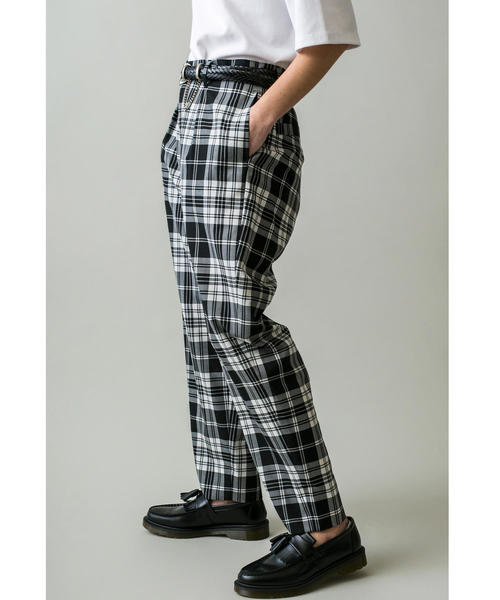 MONKEY TIME（モンキータイム）の「＜monkey time＞ TW TRO TARTAN WIDE 1P PANTS/ワイドパンツ（その他パンツ・メンズ・ブラック/ベージュ・S/M/L）」の4枚目の写真