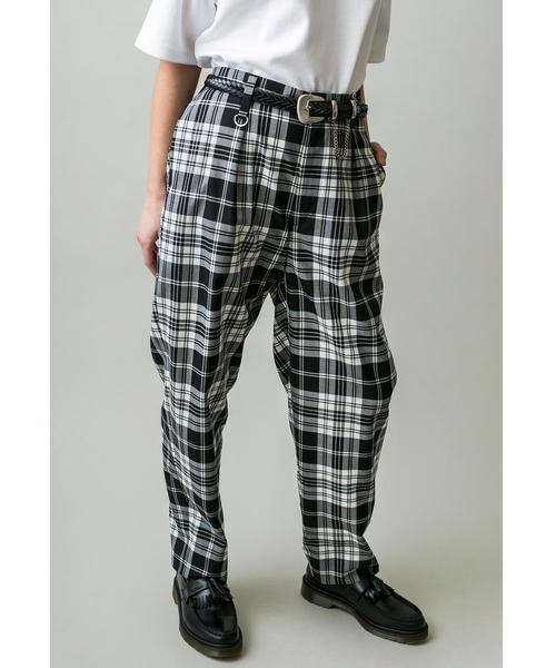 MONKEY TIME（モンキータイム）の「＜monkey time＞ TW TRO TARTAN WIDE 1P PANTS/ワイドパンツ（その他パンツ・メンズ・ブラック/ベージュ・S/M/L）」の5枚目の写真