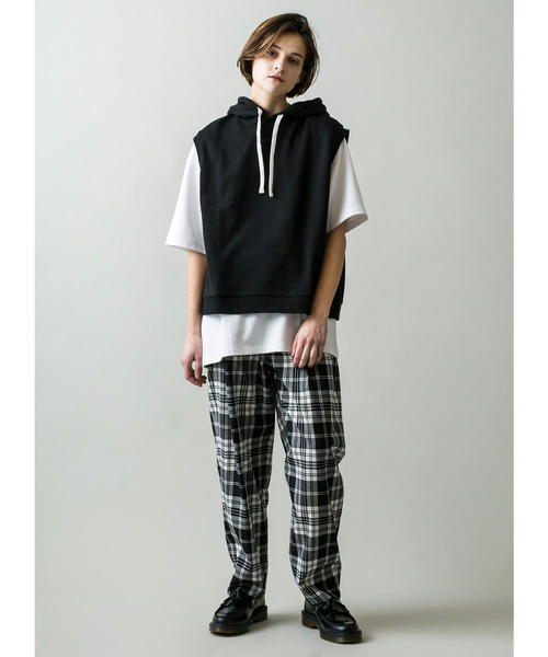 MONKEY TIME（モンキータイム）の「＜monkey time＞ TW TRO TARTAN WIDE 1P PANTS/ワイドパンツ（その他パンツ・メンズ・ブラック/ベージュ・S/M/L）」の7枚目の写真