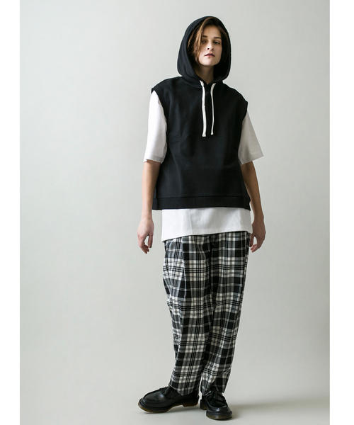 MONKEY TIME（モンキータイム）の「＜monkey time＞ TW TRO TARTAN WIDE 1P PANTS/ワイドパンツ（その他パンツ・メンズ・ブラック/ベージュ・S/M/L）」の8枚目の写真