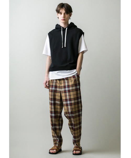MONKEY TIME（モンキータイム）の「＜monkey time＞ TW TRO TARTAN WIDE 1P PANTS/ワイドパンツ（その他パンツ・メンズ・ブラック/ベージュ・S/M/L）」の15枚目の写真