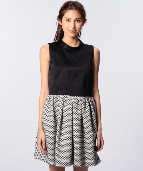 Another Edition（アナザーエディション）の「CRX 2クロス ハイネック OP（ワンピース・レディース・ブラック/イエロー/ネイビー・フリー）」の7枚目の写真