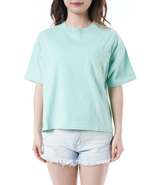 Ocean Pacific（オーシャンパシフィック）の「【OP:オーピー】レディースバックプリントTシャツ ビッグシルエット/シャーベットカラー グラデーションロゴ バックプリント（Tシャツ/カットソー・レディース・ネイビー/オレンジ/ミント・LARGE/MEDIUM）」の17枚目の写真
