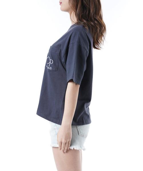 Ocean Pacific（オーシャンパシフィック）の「【OP:オーピー】レディースバックプリントTシャツ ビッグシルエット/シャーベットカラー グラデーションロゴ バックプリント（Tシャツ/カットソー・レディース・ネイビー/オレンジ/ミント・LARGE/MEDIUM）」の6枚目の写真