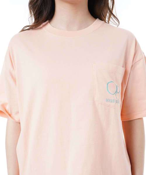 Ocean Pacific（オーシャンパシフィック）の「【OP:オーピー】レディースバックプリントTシャツ ビッグシルエット/シャーベットカラー グラデーションロゴ バックプリント（Tシャツ/カットソー・レディース・ネイビー/オレンジ/ミント・LARGE/MEDIUM）」の12枚目の写真