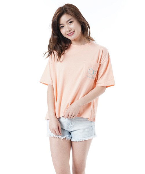 Ocean Pacific（オーシャンパシフィック）の「【OP:オーピー】レディースバックプリントTシャツ ビッグシルエット/シャーベットカラー グラデーションロゴ バックプリント（Tシャツ/カットソー・レディース・ネイビー/オレンジ/ミント・LARGE/MEDIUM）」の19枚目の写真