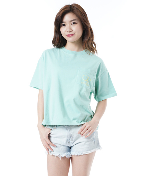 Ocean Pacific（オーシャンパシフィック）の「【OP:オーピー】レディースバックプリントTシャツ ビッグシルエット/シャーベットカラー グラデーションロゴ バックプリント（Tシャツ/カットソー・レディース・ネイビー/オレンジ/ミント・LARGE/MEDIUM）」の20枚目の写真