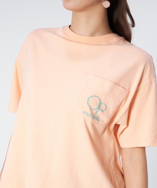 Ocean Pacific（オーシャンパシフィック）の「【OP:オーピー】レディースバックプリントTシャツ ビッグシルエット/シャーベットカラー グラデーションロゴ バックプリント（Tシャツ/カットソー・レディース・ネイビー/オレンジ/ミント・LARGE/MEDIUM）」の22枚目の写真