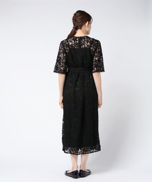 flower（フラワー）の「メモリアルレースワンピース（ワンピース・レディース・ブラック/ベージュ/ブルー・FREE）」の5枚目の写真