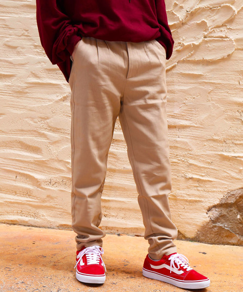 revertical（リバーティカル）の「コットンツイル ワイドテーパードパンツ（その他パンツ・メンズ・カーキ/チャコールグレー/ベージュ/ブラック/ネイビー・M/L）」の4枚目の写真