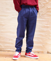 コットンツイル ワイドテーパードパンツ