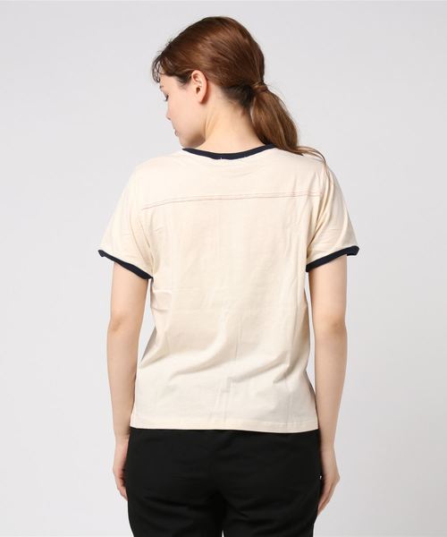 POU DOU DOU（プードゥドゥ）の「ロゴプリントリンガーTシャツ（Tシャツ/カットソー・レディース・オフホワイト/アイボリー・3）」の18枚目の写真