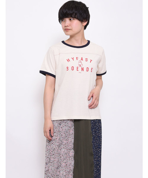 POU DOU DOU（プードゥドゥ）の「ロゴプリントリンガーTシャツ（Tシャツ/カットソー・レディース・オフホワイト/アイボリー・3）」の2枚目の写真