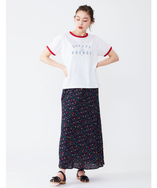 POU DOU DOU（プードゥドゥ）の「ロゴプリントリンガーTシャツ（Tシャツ/カットソー・レディース・オフホワイト/アイボリー・3）」の5枚目の写真