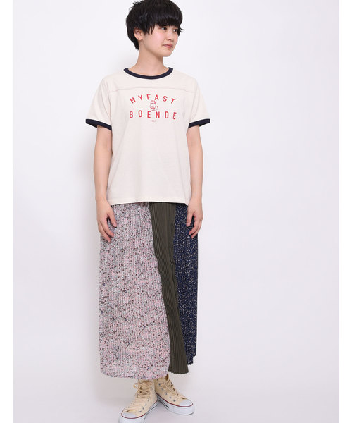 POU DOU DOU（プードゥドゥ）の「ロゴプリントリンガーTシャツ（Tシャツ/カットソー・レディース・オフホワイト/アイボリー・3）」の13枚目の写真
