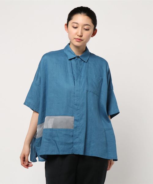 ズッカオーガンジーブラウスシャツ ZUCCa（ズッカ）の「リネンオーガンジー（シャツ/ブラウス）」 - WEAR