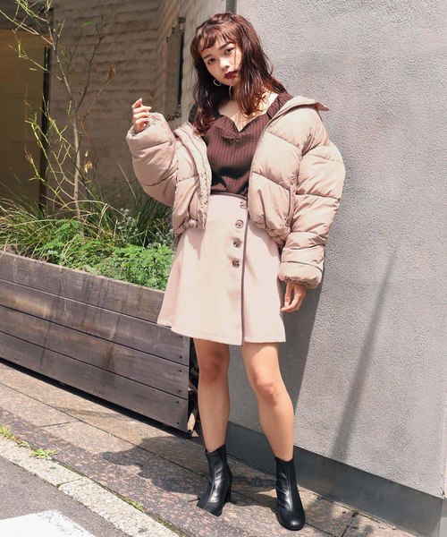 one after another NICE CLAUP(ワンアフターアナザーナイスクラップ)の「レディなテレコトップス(Tシャツ/カットソー・レディース・アイボリー/ブラウン/ライトベージュ/ピンク・FREE)」の22枚目の写真