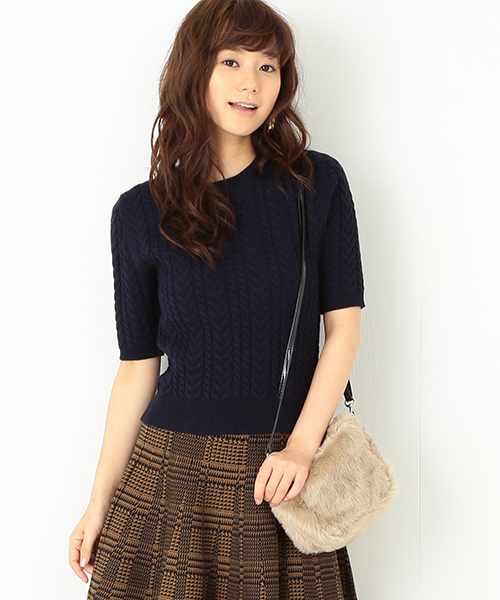 Ray BEAMS（レイビームス）の「TERESA CAMBI / フェイクファー ポシェット（ショルダーバッグ・レディース・ベージュ/ブラウン系その他・ONE SIZE）」の2枚目の写真