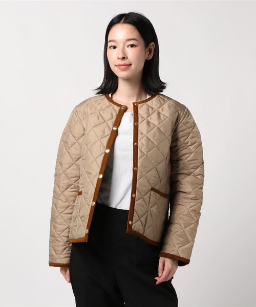 Traditional Weatherwear（トラディショナルウェザーウェア）の「Traditional Weatherwear:ARKLEY キルティングジャケット（その他アウター・レディース・ベージュ/ダークグレー・SMALL/MEDIUM）」の2枚目の写真