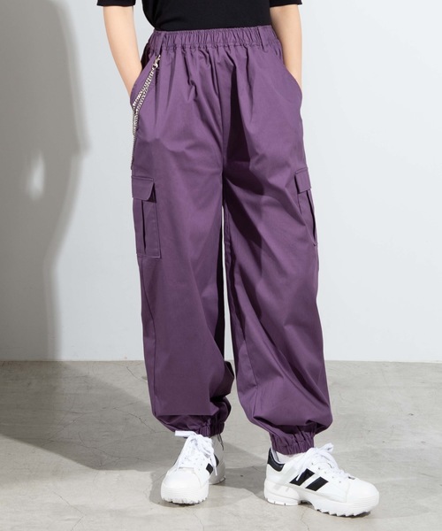 WEGO(ウィゴー)の「WEGO/カーゴポケットパンツ(カーゴパンツ・レディース・ブラック/その他1/パープル/その他2/ブラック系その他/ブラック系その他2・FREE)」の5枚目の写真