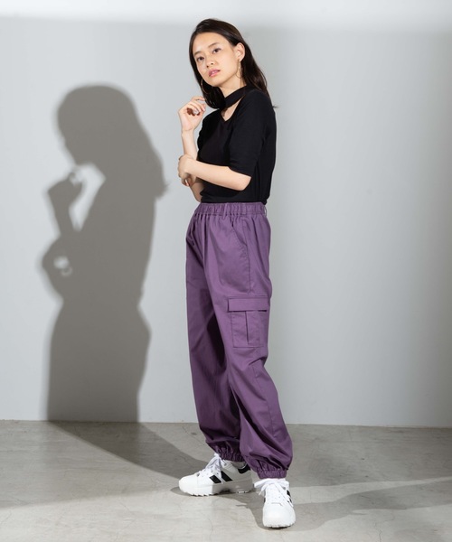 WEGO(ウィゴー)の「WEGO/カーゴポケットパンツ(カーゴパンツ・レディース・ブラック/その他1/パープル/その他2/ブラック系その他/ブラック系その他2・FREE)」の9枚目の写真