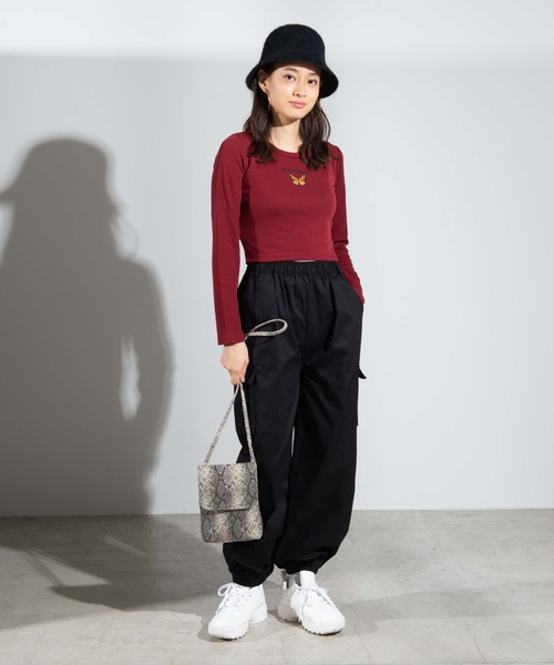 WEGO(ウィゴー)の「WEGO/カーゴポケットパンツ(カーゴパンツ・レディース・ブラック/その他1/パープル/その他2/ブラック系その他/ブラック系その他2・FREE)」の10枚目の写真