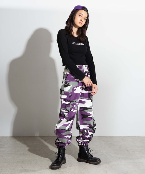 WEGO(ウィゴー)の「WEGO/カーゴポケットパンツ(カーゴパンツ・レディース・ブラック/その他1/パープル/その他2/ブラック系その他/ブラック系その他2・FREE)」の13枚目の写真