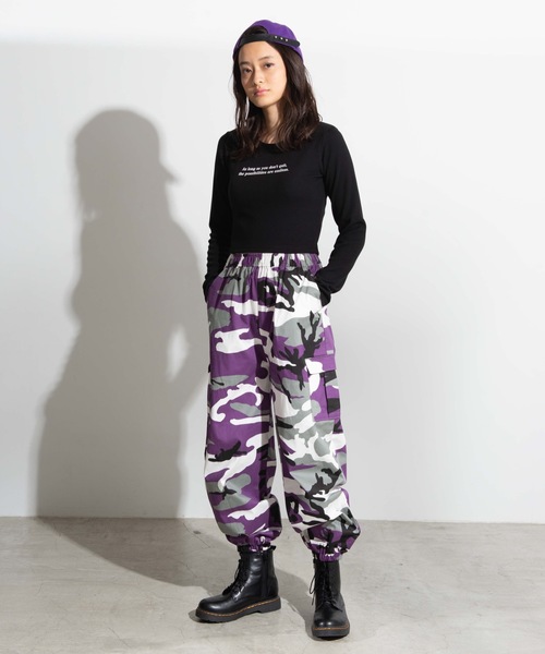 WEGO(ウィゴー)の「WEGO/カーゴポケットパンツ(カーゴパンツ・レディース・ブラック/その他1/パープル/その他2/ブラック系その他/ブラック系その他2・FREE)」の14枚目の写真