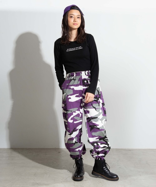 WEGO(ウィゴー)の「WEGO/カーゴポケットパンツ(カーゴパンツ・レディース・ブラック/その他1/パープル/その他2/ブラック系その他/ブラック系その他2・FREE)」の15枚目の写真