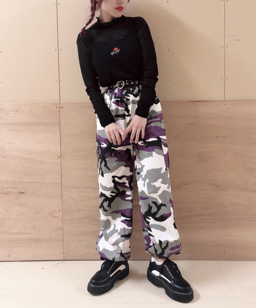 WEGO(ウィゴー)の「WEGO/カーゴポケットパンツ(カーゴパンツ・レディース・ブラック/その他1/パープル/その他2/ブラック系その他/ブラック系その他2・FREE)」の19枚目の写真