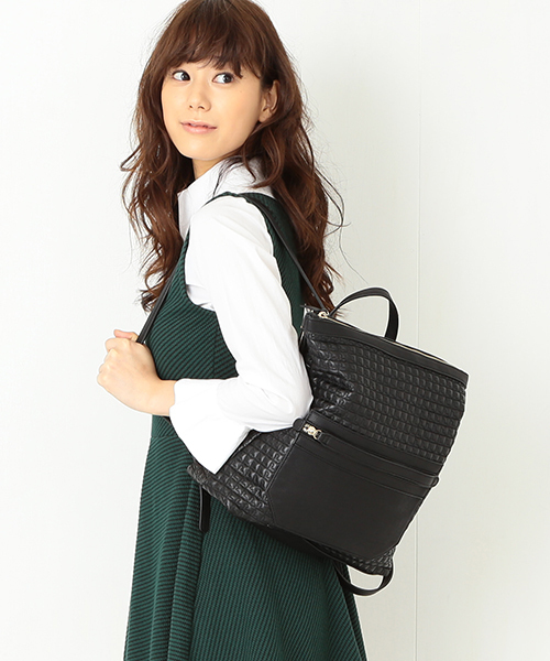 bpr BEAMS Women's(ビーピーアール ビームス)の「DANIELLE NICHOLE / "ASPEN" バックパック(バックパック/リュック・レディース・ブラック・ONE SIZE)」の1枚目の写真