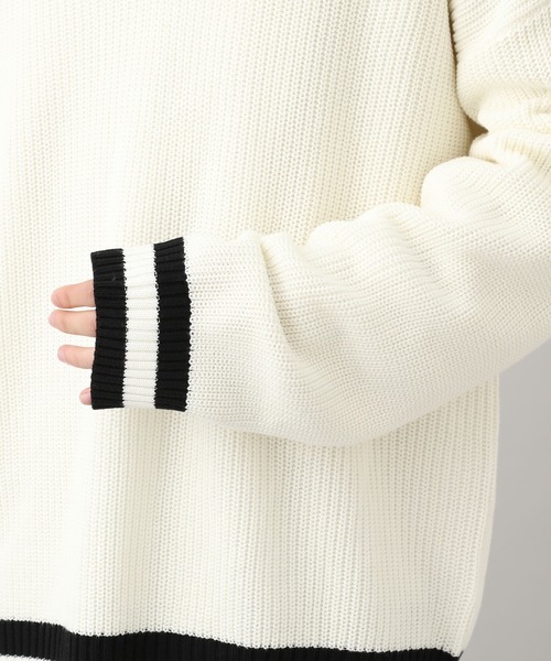 JUNRED（ジュンレッド）の「【WEB別注】ビッグチルデンニット（ニット/セーター・メンズ・ホワイト/ブラック・M/L）」の9枚目の写真