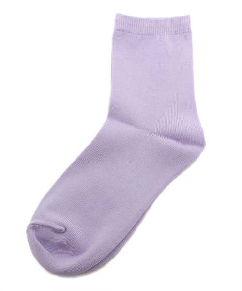 WEGO(ウィゴー)の「WEGO/無地ソックス(ソックス/靴下・レディース・グリーン/ワイン/ブラック/グレー/ライトパープル/ホワイト/イエロー・FREE)」の1枚目の写真