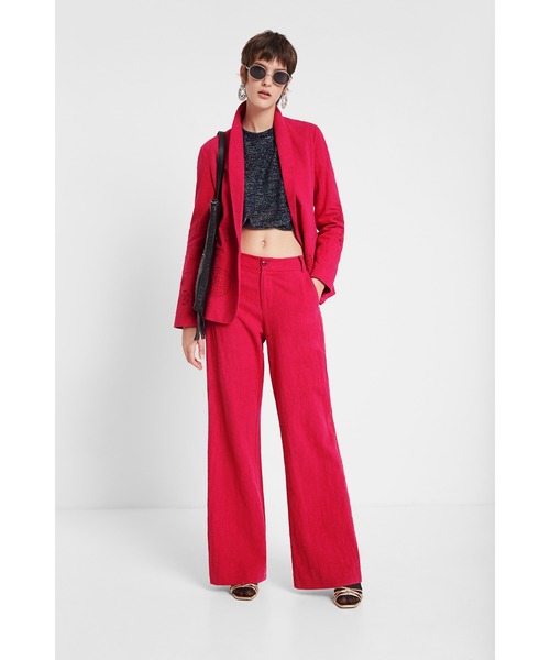 Desigual(デシグアル)の「花柄ブレザー(テーラードジャケット・レディース・レッド/ホワイト・4L/S/2L/L/M/3L)」の9枚目の写真