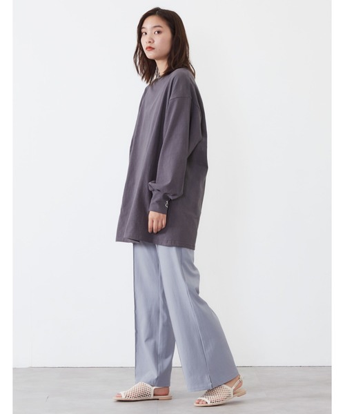 POU DOU DOU（プードゥドゥ）の「USコットンボリュームスリーブチュニック（Tシャツ/カットソー・レディース・オフホワイト/カーキ/ピンク/アイボリー/ダークグレー・3）」の22枚目の写真