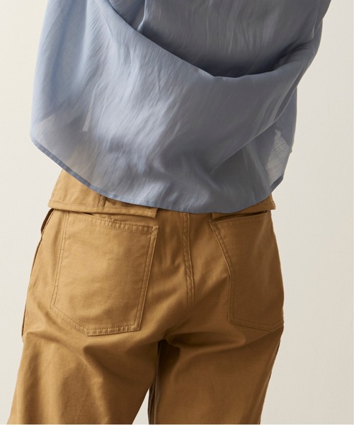 kha:ki（カーキ）の「「KHA:KI / カーキ」スクエアテンセル開衿シャツ"SHEER OPEN COLLAR SHIRTS"（シャツ/ブラウス・レディース・グリーン/ベージュ/ホワイト/ブルー・1）」の14枚目の写真